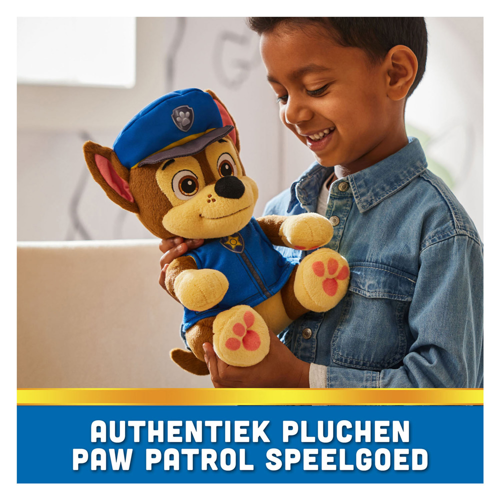 Peluche câlin PAW Patrol - Chase, 25 cm