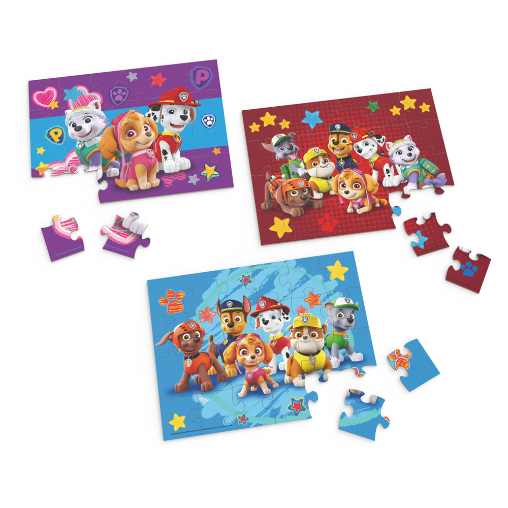 PAW Patrol Houten Puzzel, 3x24st.