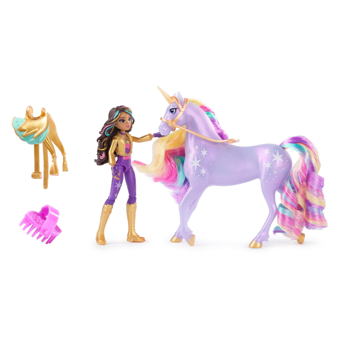 Unicorn Academy – Puppe Sophia und Einhorn Wildstar, 11,5 cm