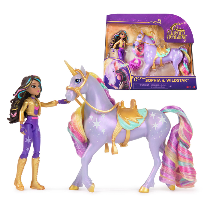 Unicorn Academy - Pop Sophia en Eenhoorn Wildstar, 11,5cm