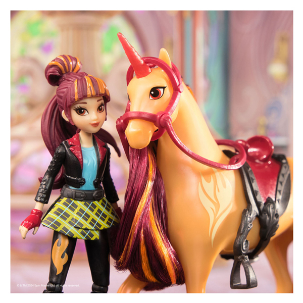 Unicorn Academy – Puppe Valentina und Einhorn Cinder, 11,5 cm