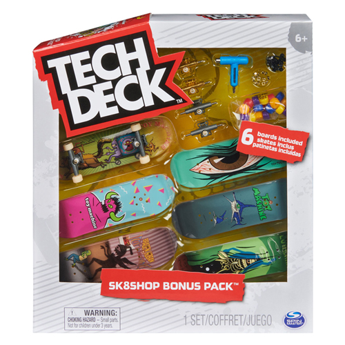 Tech Deck Skate Shop Bonus Finger-Skateboard-Spielset, 6er-Pack