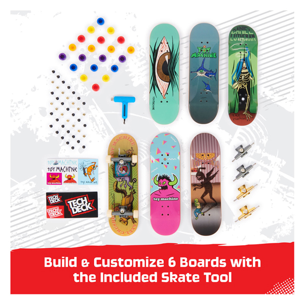 Tech Deck Skate Shop Bonus Finger-Skateboard-Spielset, 6er-Pack