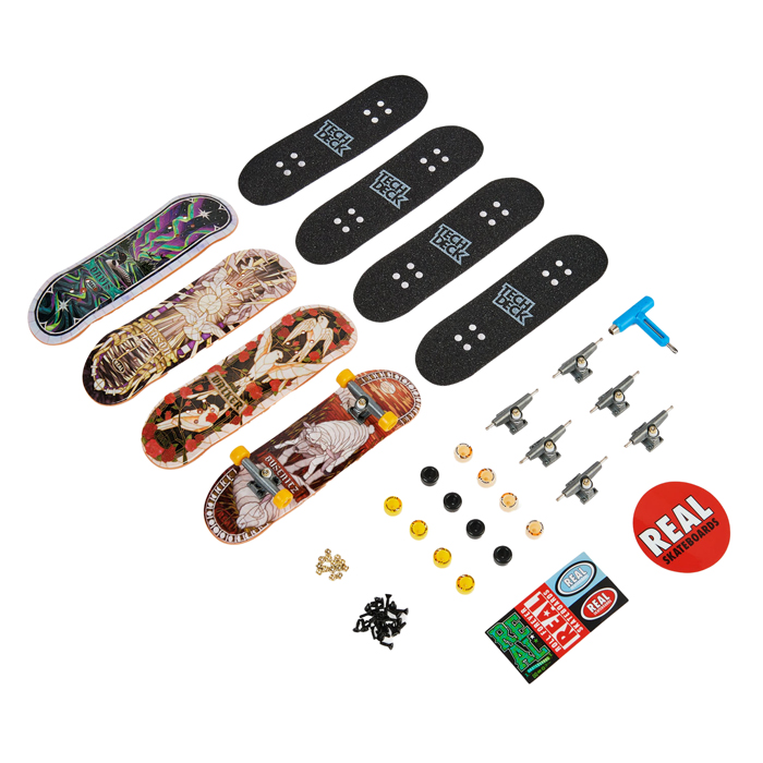 Tech Deck Ultra DLX Finger-Skateboard-Spielset, 4er-Pack