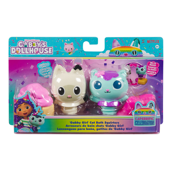 Gabby et la maison magique Pandy et Sirène Chat Bain Squirters Playset