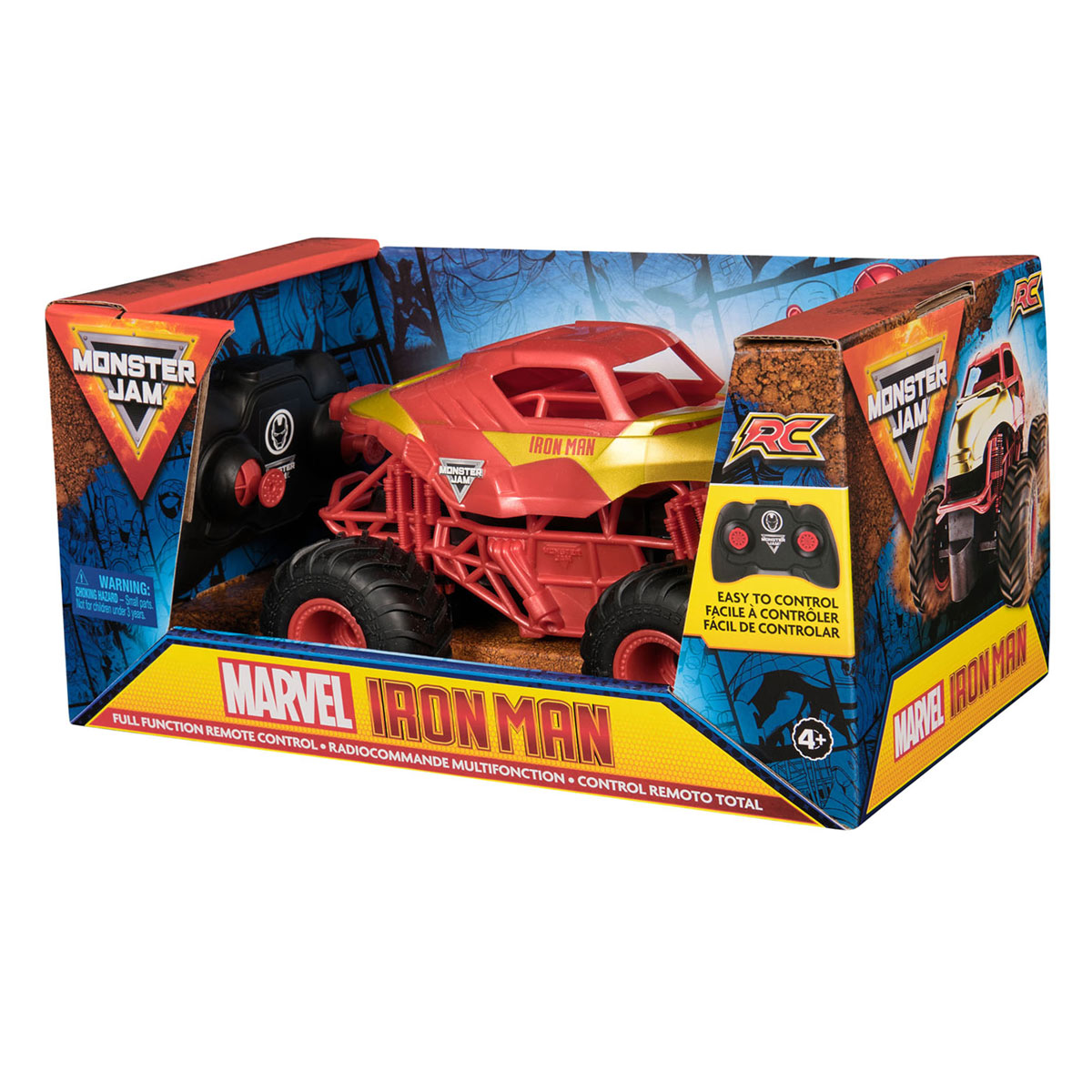 Monster Jam RC Marvel Iron Man conduisant une voiture