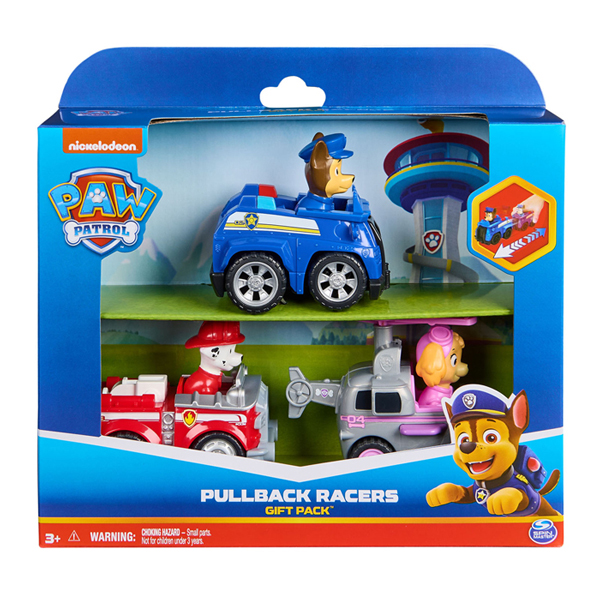 PAW Patrol - Rescue Racers Pull back , 3-tlg.