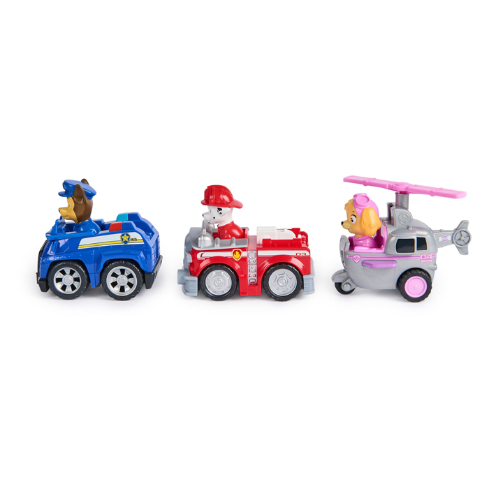 PAW Patrol - Rescue Racers Pull back , 3-tlg.