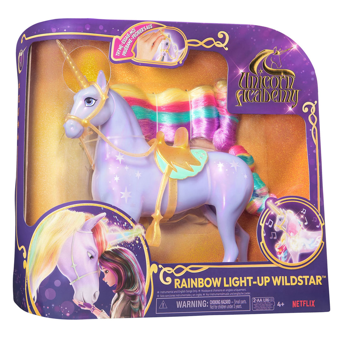 Unicorn Academy - Unicorn Wildstar Rainbow Light-up Speelfiguur