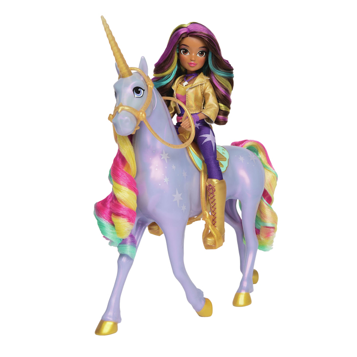 Unicorn Academy - Eenhoorn Wildstar Rainbow met Licht