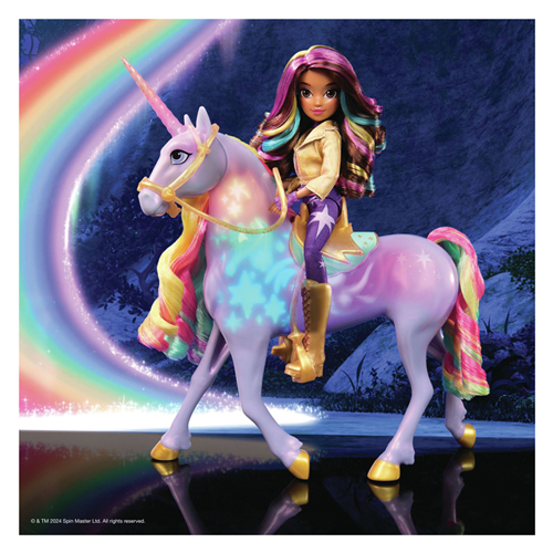 Einhorn-Akademie – Einhorn-Wildstar-Regenbogen mit Licht