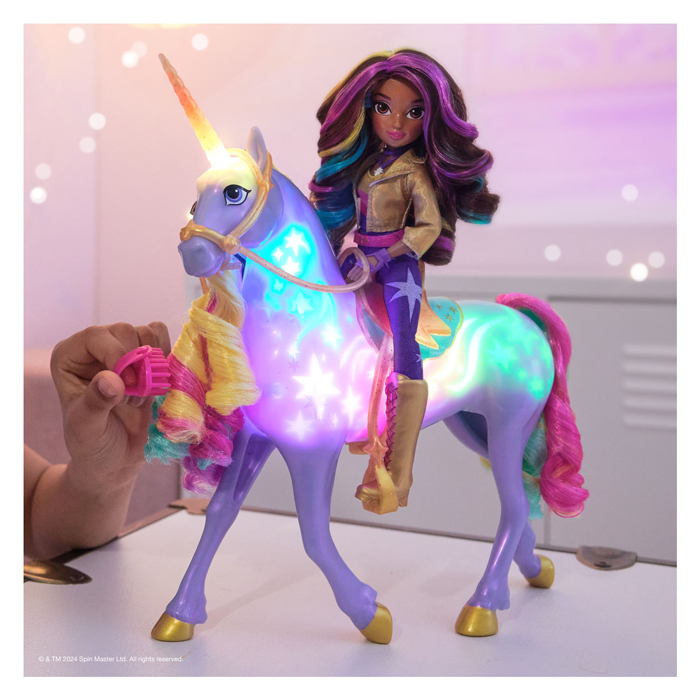 Unicorn Academy - Eenhoorn Wildstar Rainbow met Licht