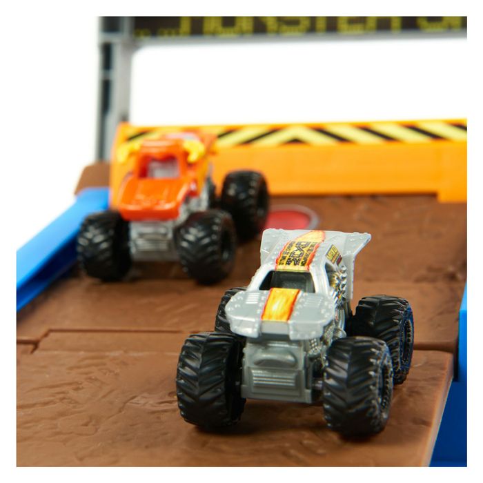 Monster Jam Mini Freestyle Arena Spielset und Aufbewahrung