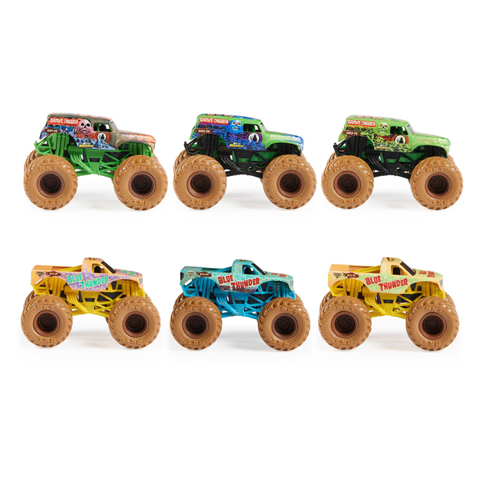 Monster Jam 1:64 Mystery Mudders Fahrzeug, 1er-Pack