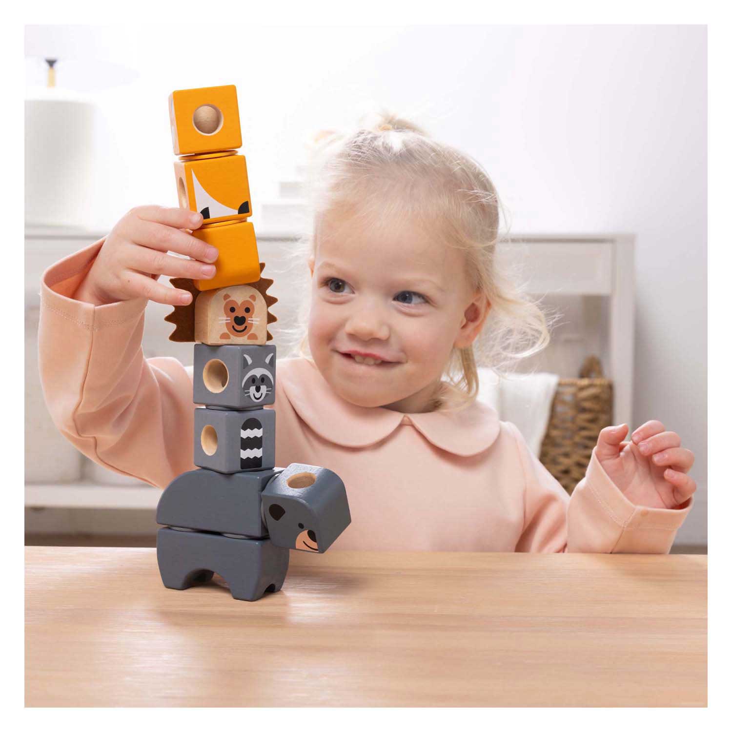 Bouwblokken Speelset Bosvriendjes - 16dlg.