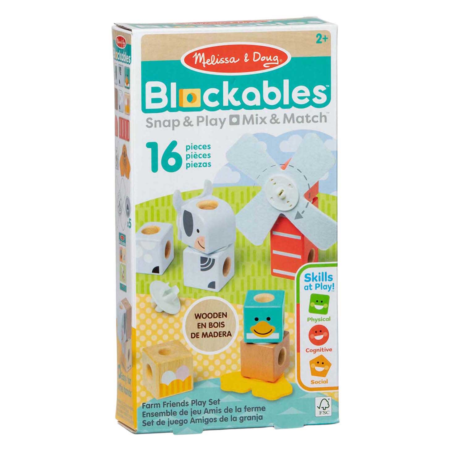 Bouwblokken Boerderijvriendjes Speelset - 16dlg.