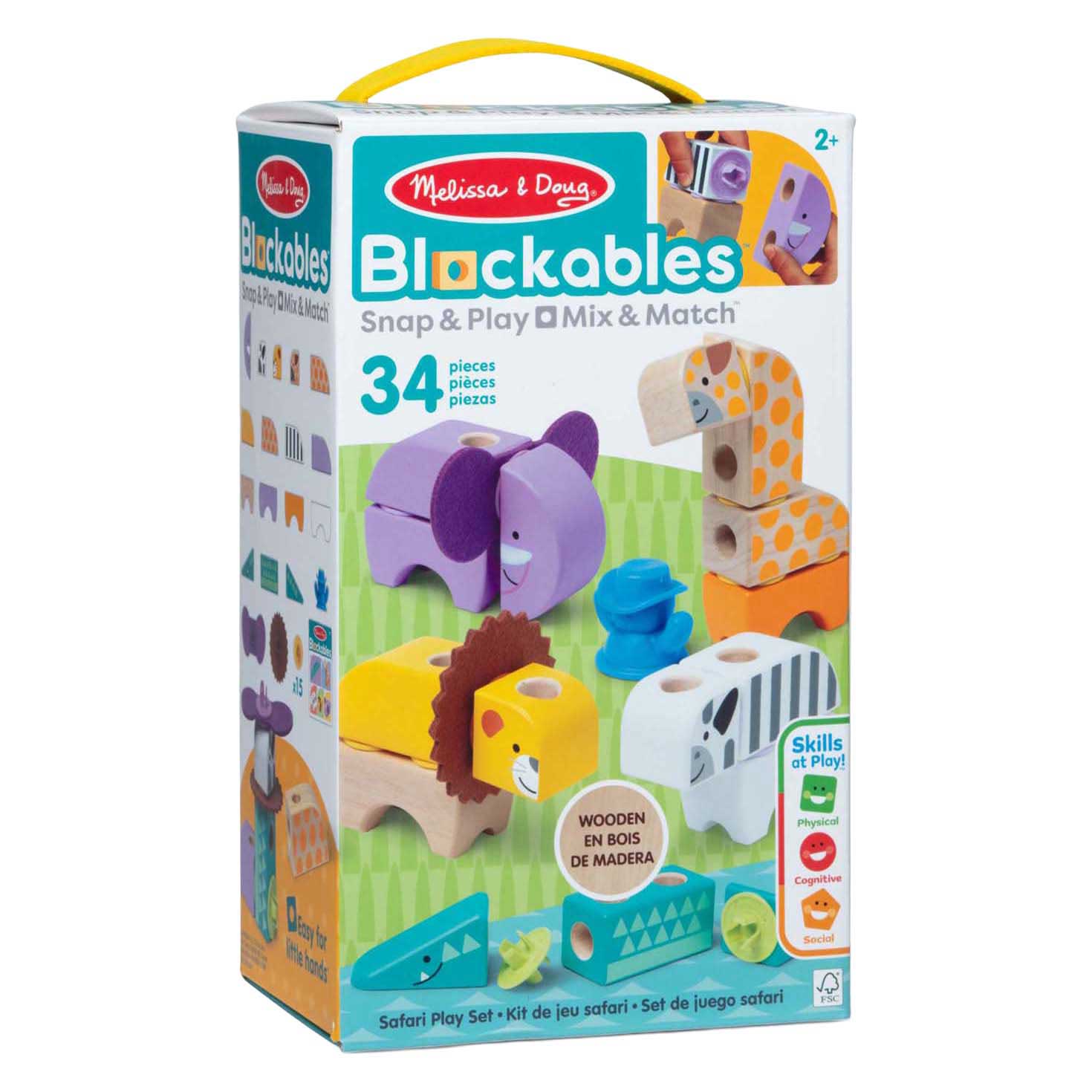 Bouwblokken Safari Speelset - 34dlg.