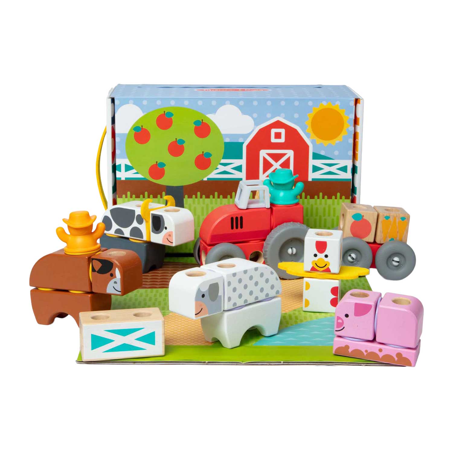 Melissa & Doug - Bouwblokken Boerderij Speelset - 56st.