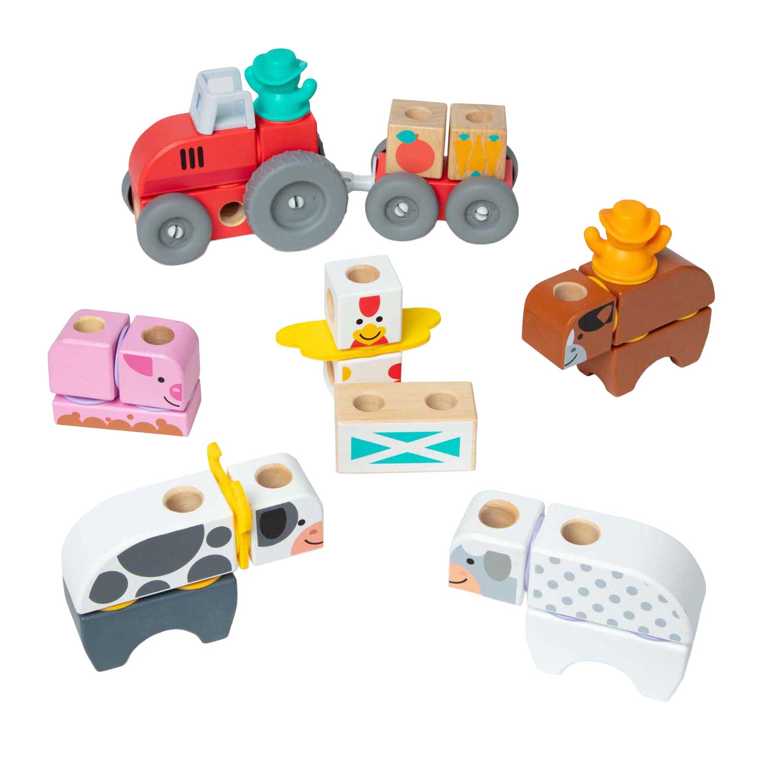 Melissa & Doug - Bouwblokken Boerderij Speelset - 56st.