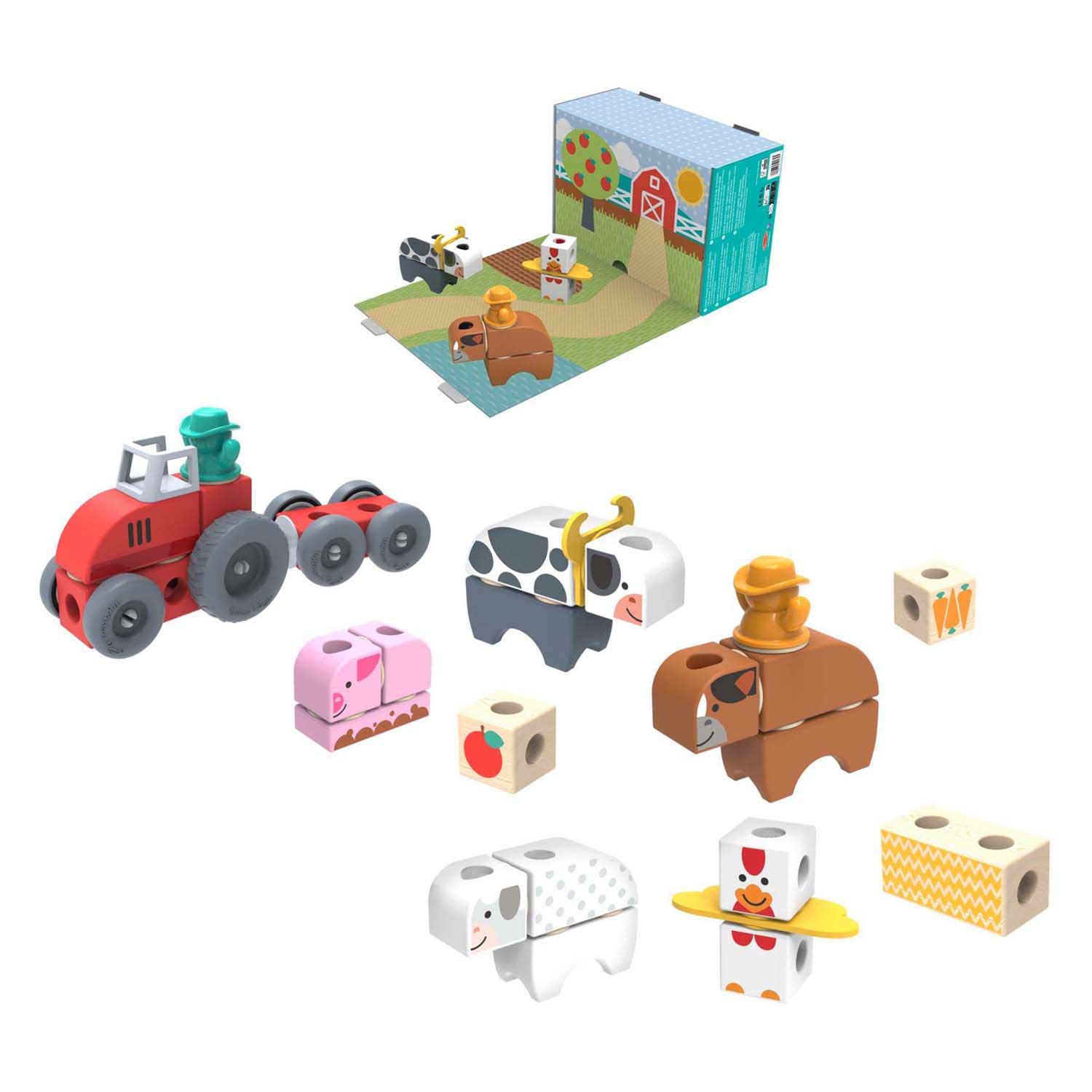 Melissa & Doug - Bouwblokken Boerderij Speelset - 56st.