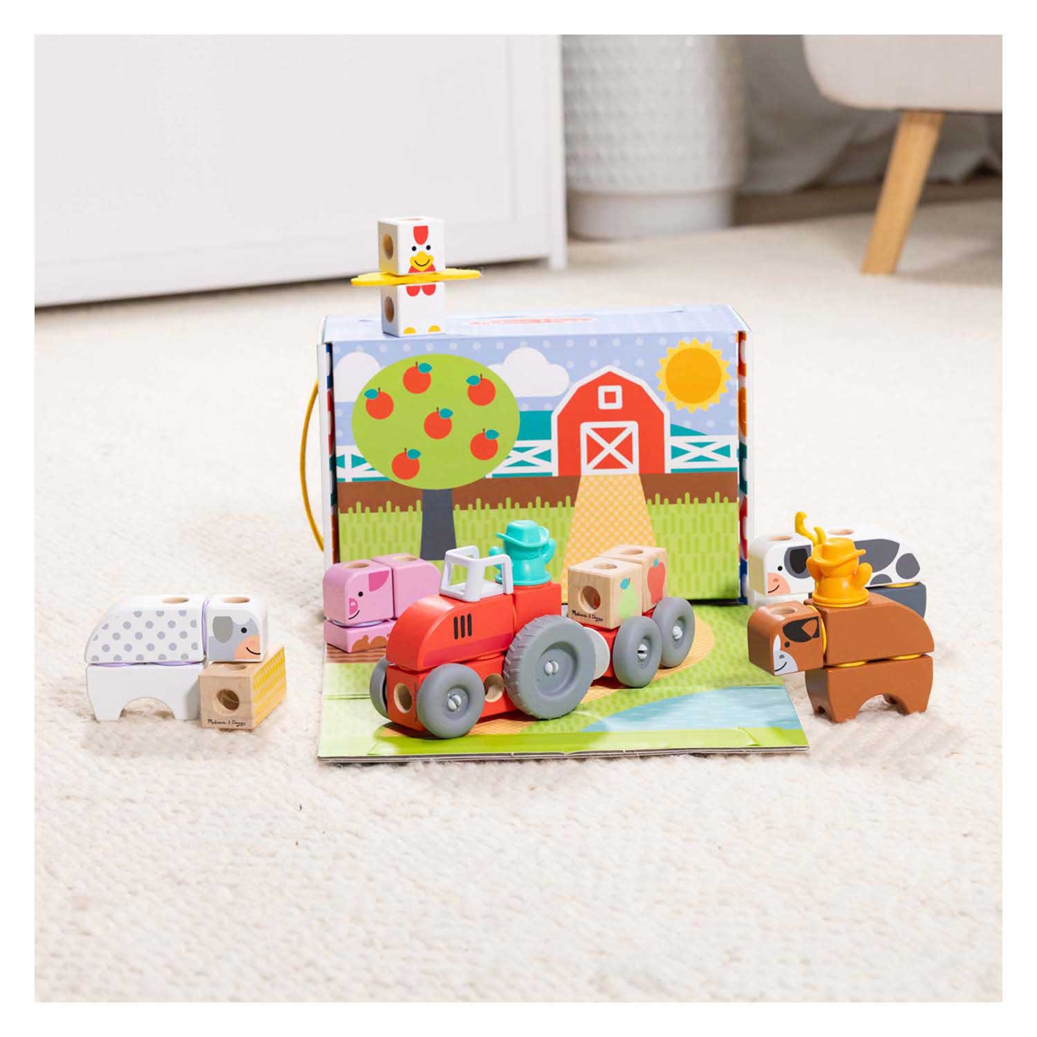 Melissa & Doug - Bouwblokken Boerderij Speelset - 56st.