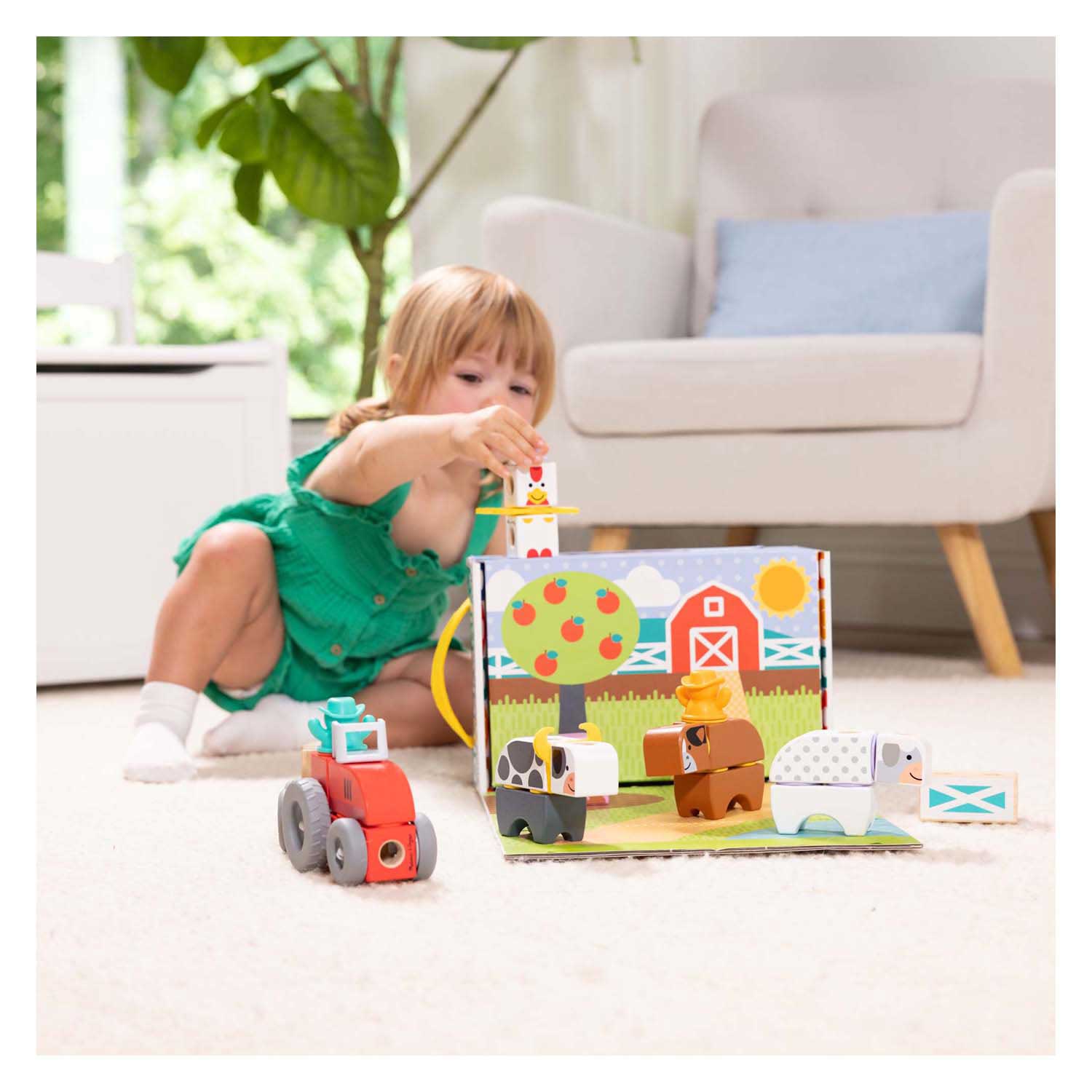 Melissa & Doug - Bouwblokken Boerderij Speelset - 56st.