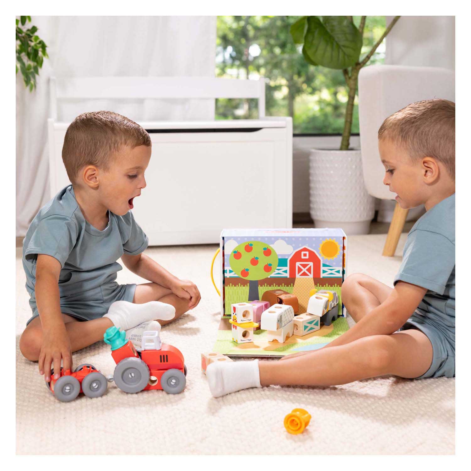 Melissa & Doug - Bouwblokken Boerderij Speelset - 56st.