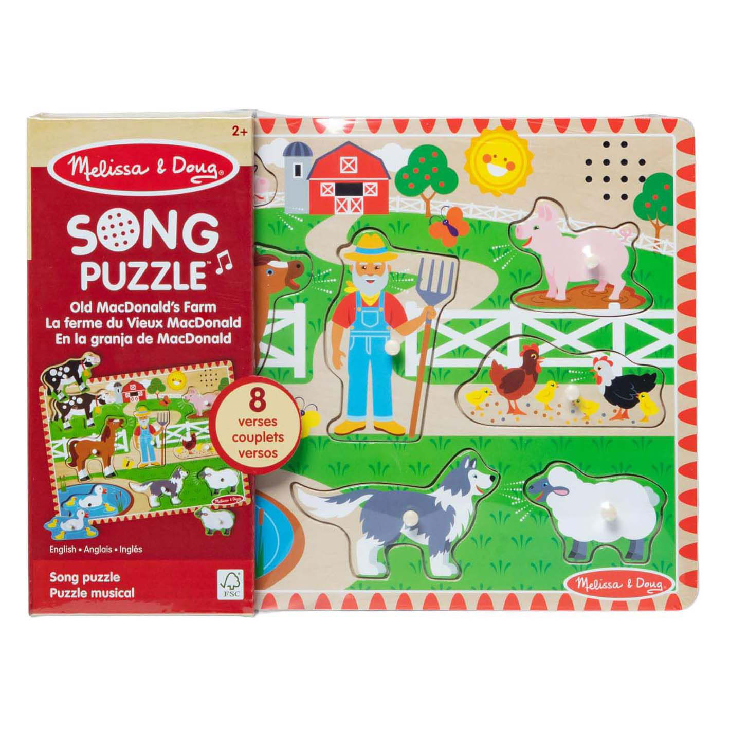 Puzzle en bois avec sons - La ferme du vieux MacDonald