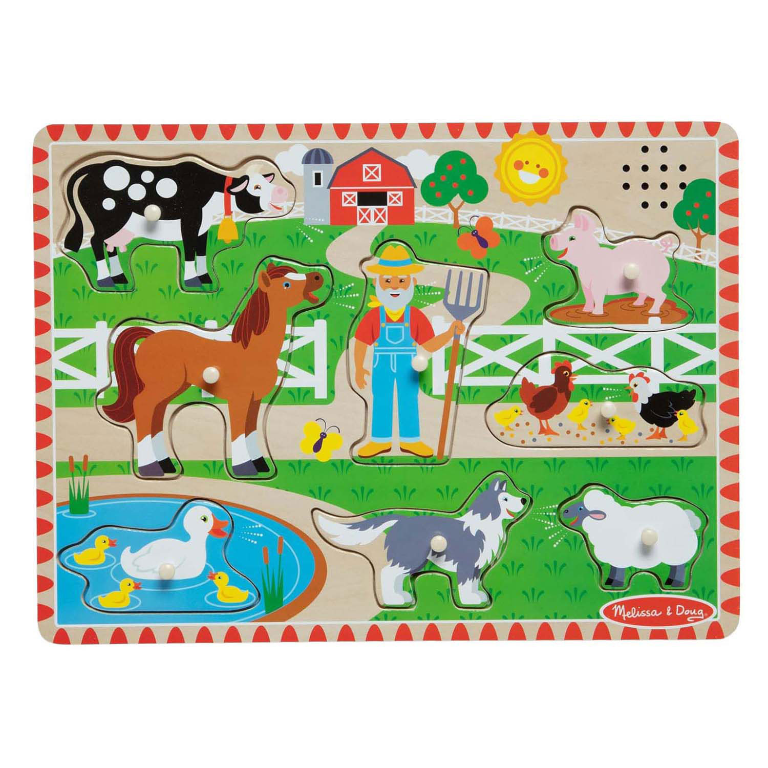 Puzzle en bois avec sons - La ferme du vieux MacDonald