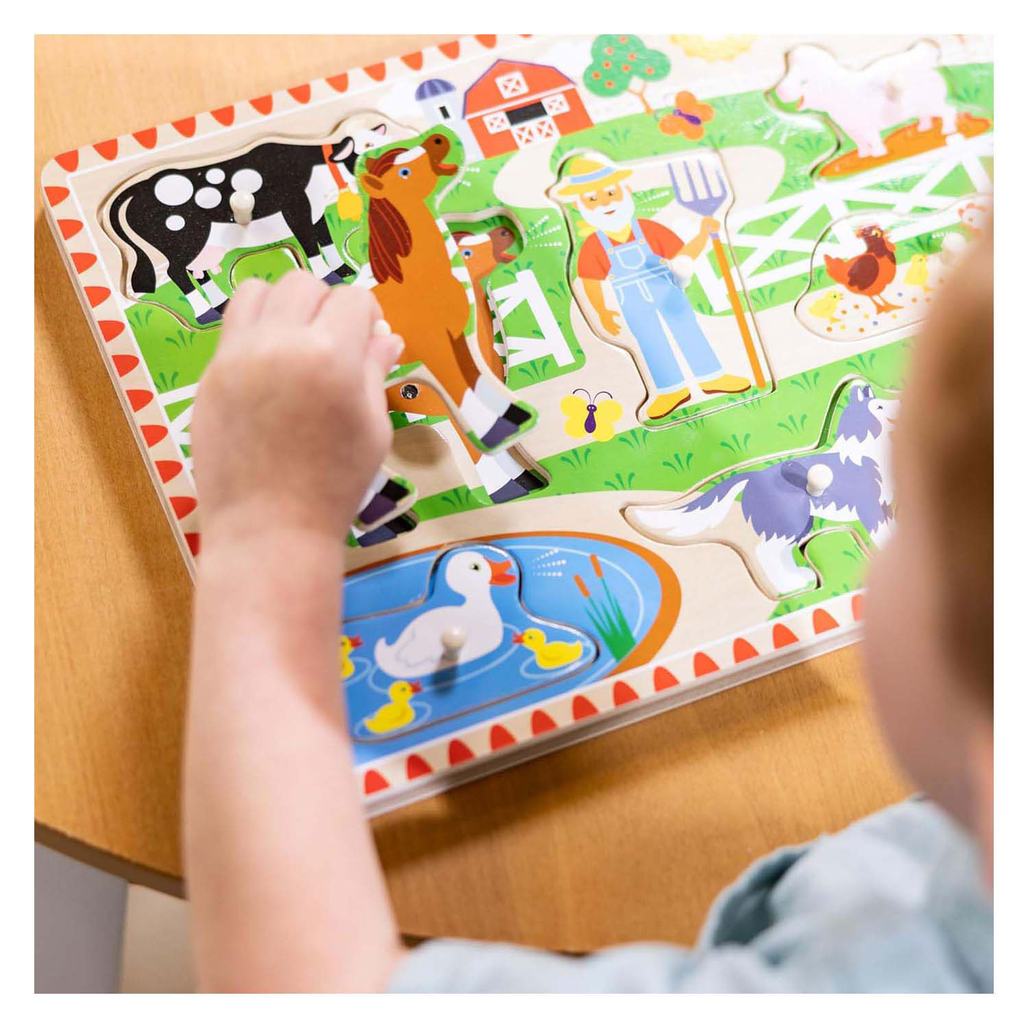 Puzzle en bois avec sons - La ferme du vieux MacDonald