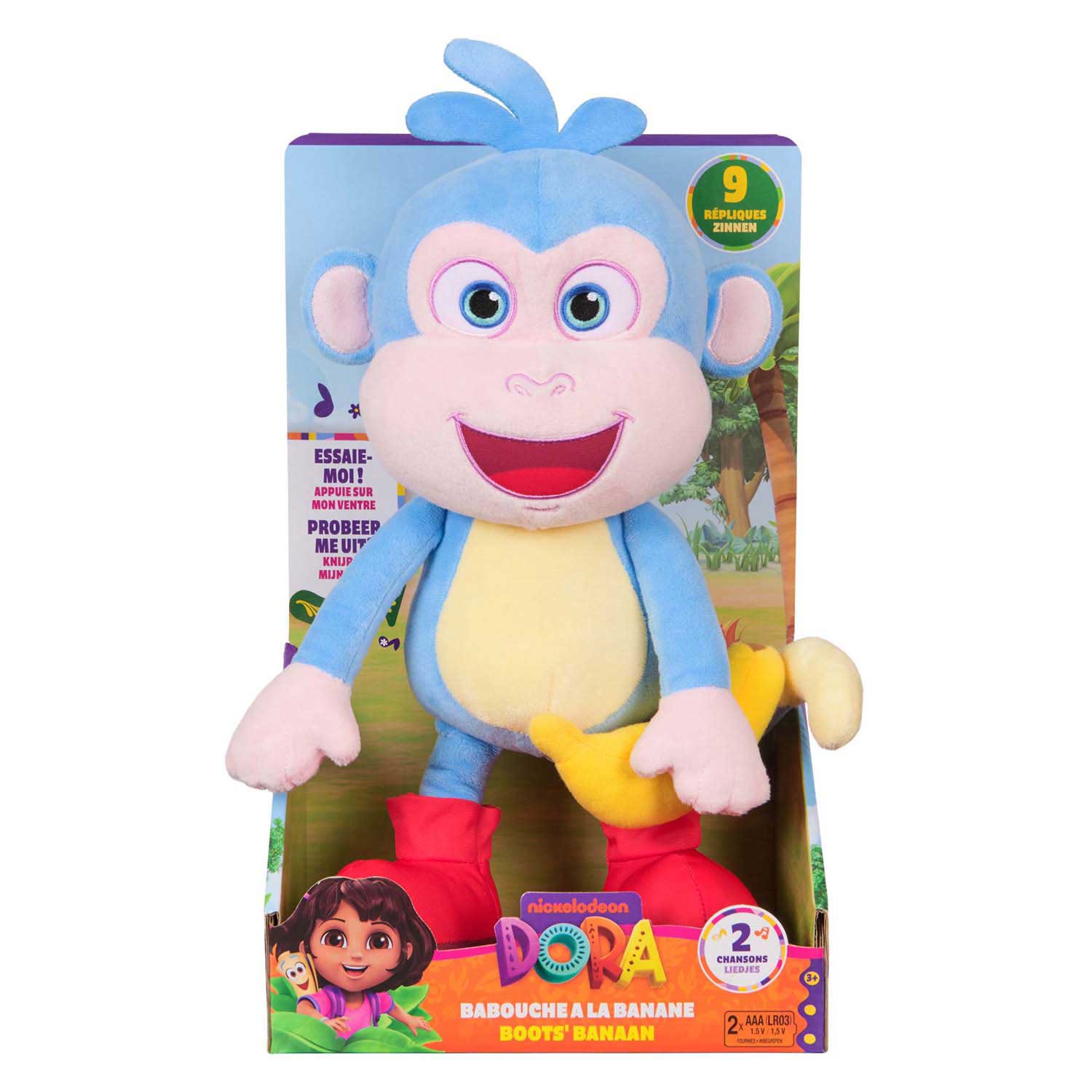 Peluche Dora Boots avec musique et son - 33 cm