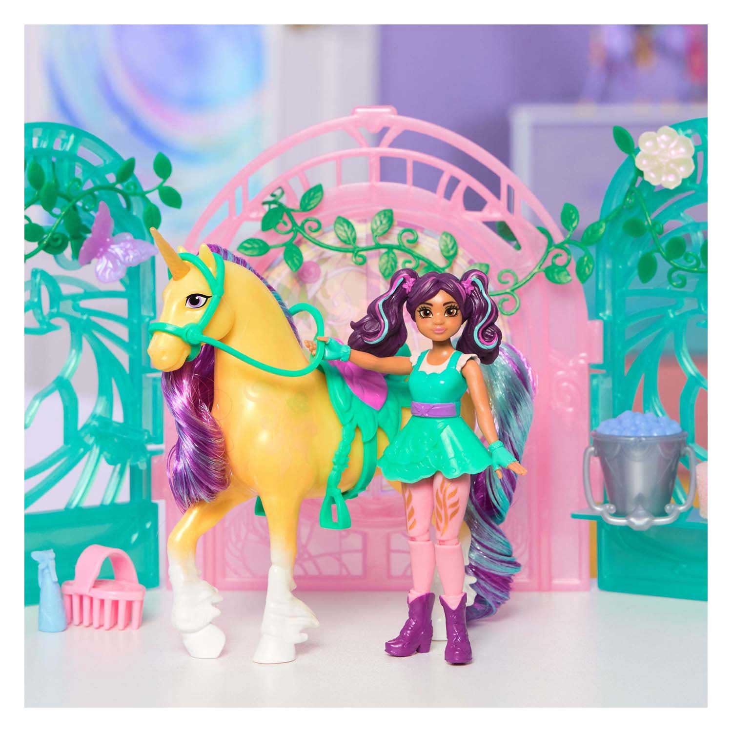 Unicorn Academy - Pop Ava en Eenhoorn Leaf Stalspeelset