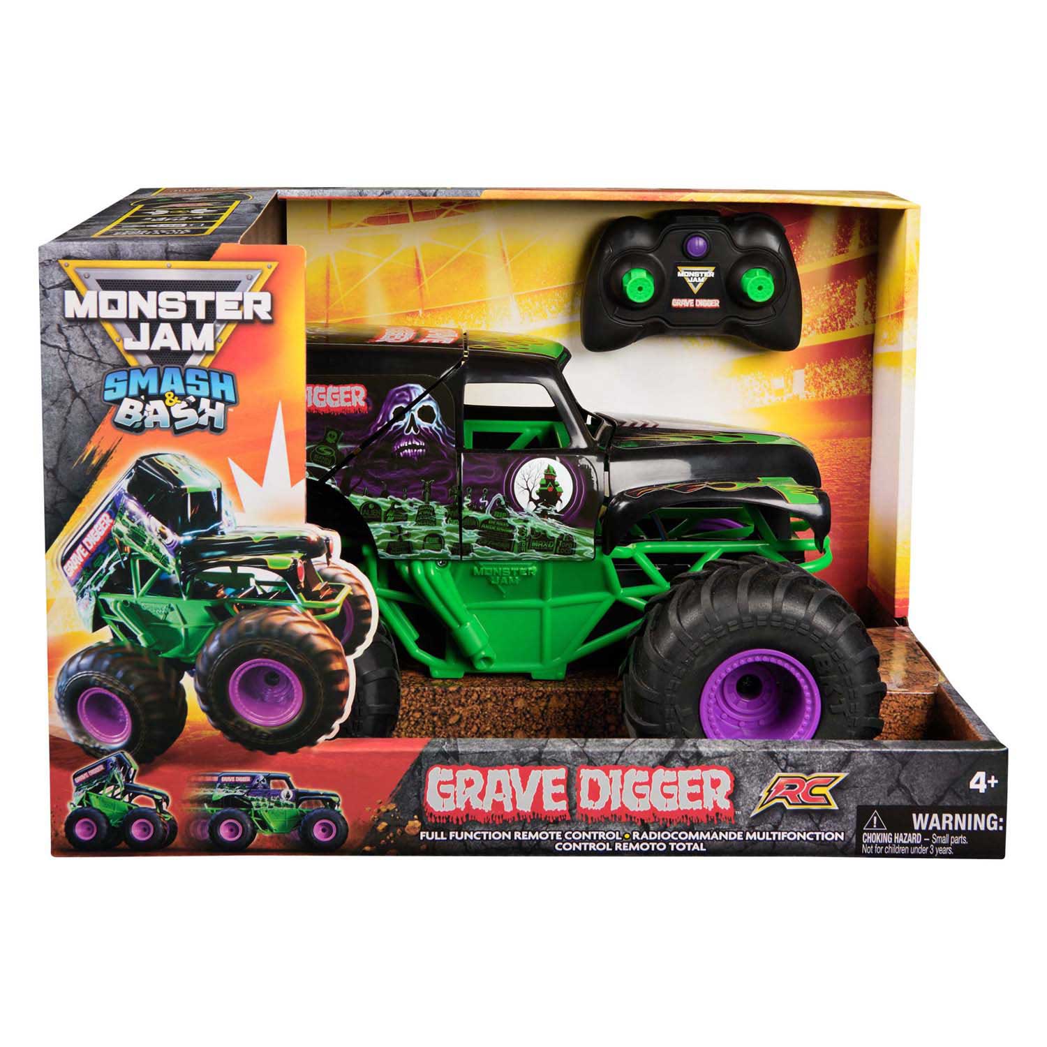 Monster Jam - Grave Digger télécommandé 1:15 Smash and Bash