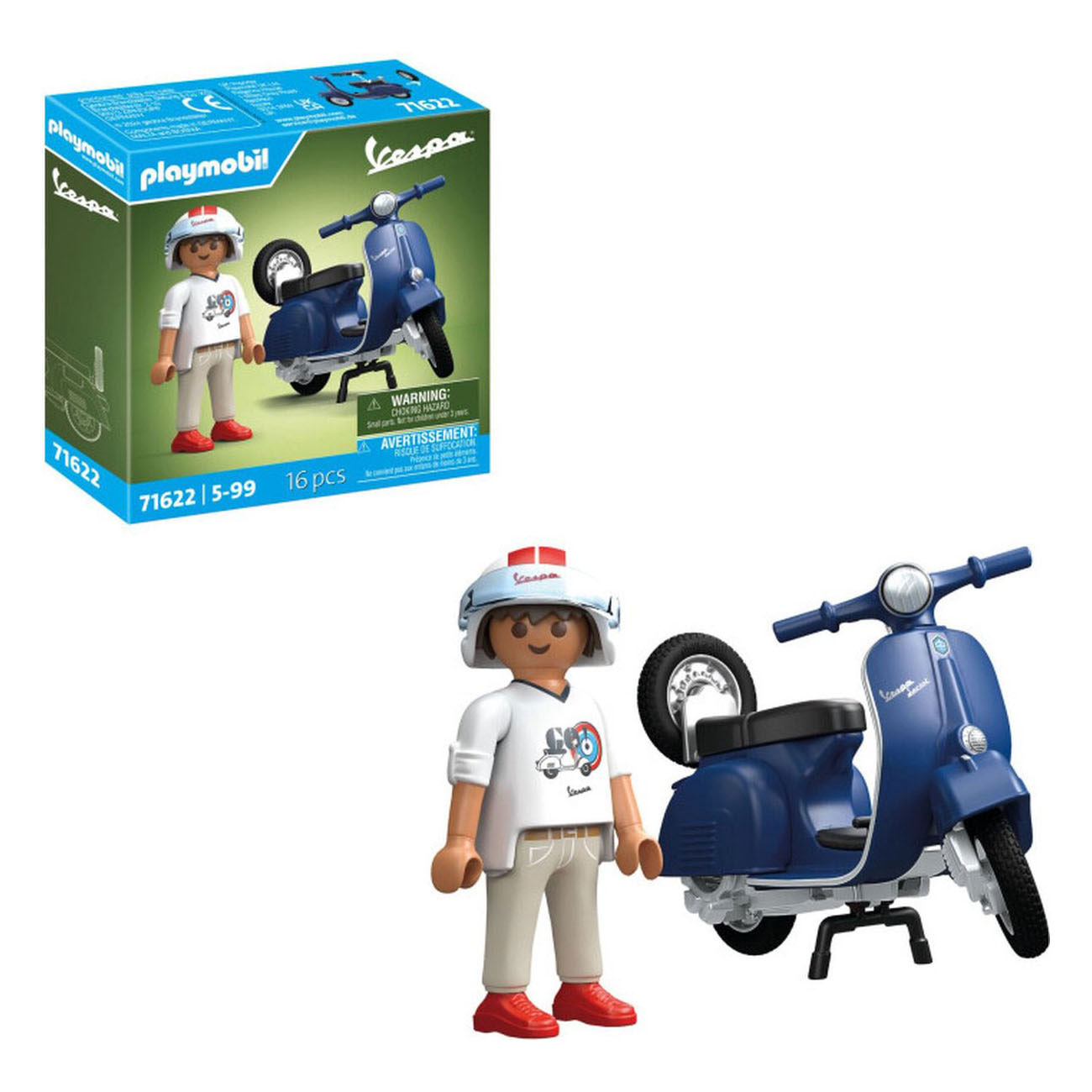 Playmobil 1969 Vespa 150 Sprint Veloce Blauw - 71622