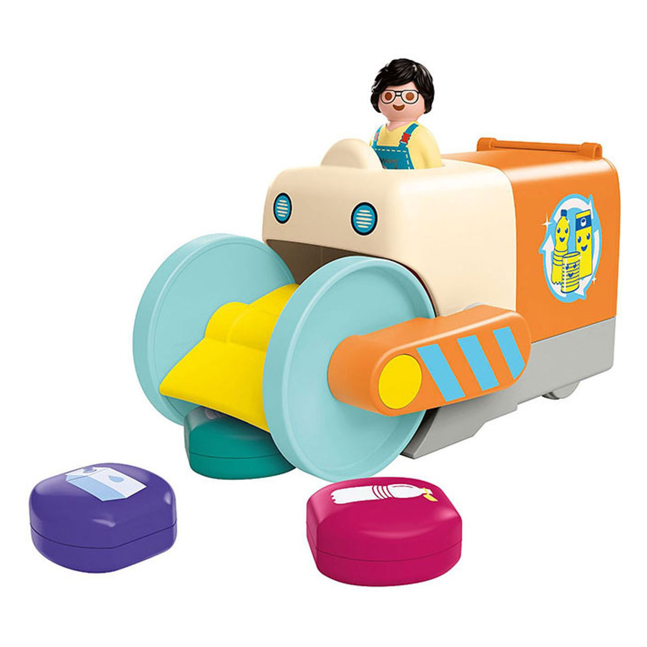 Camion poubelle Playmobil Junior à pousser et à saisir - 71774