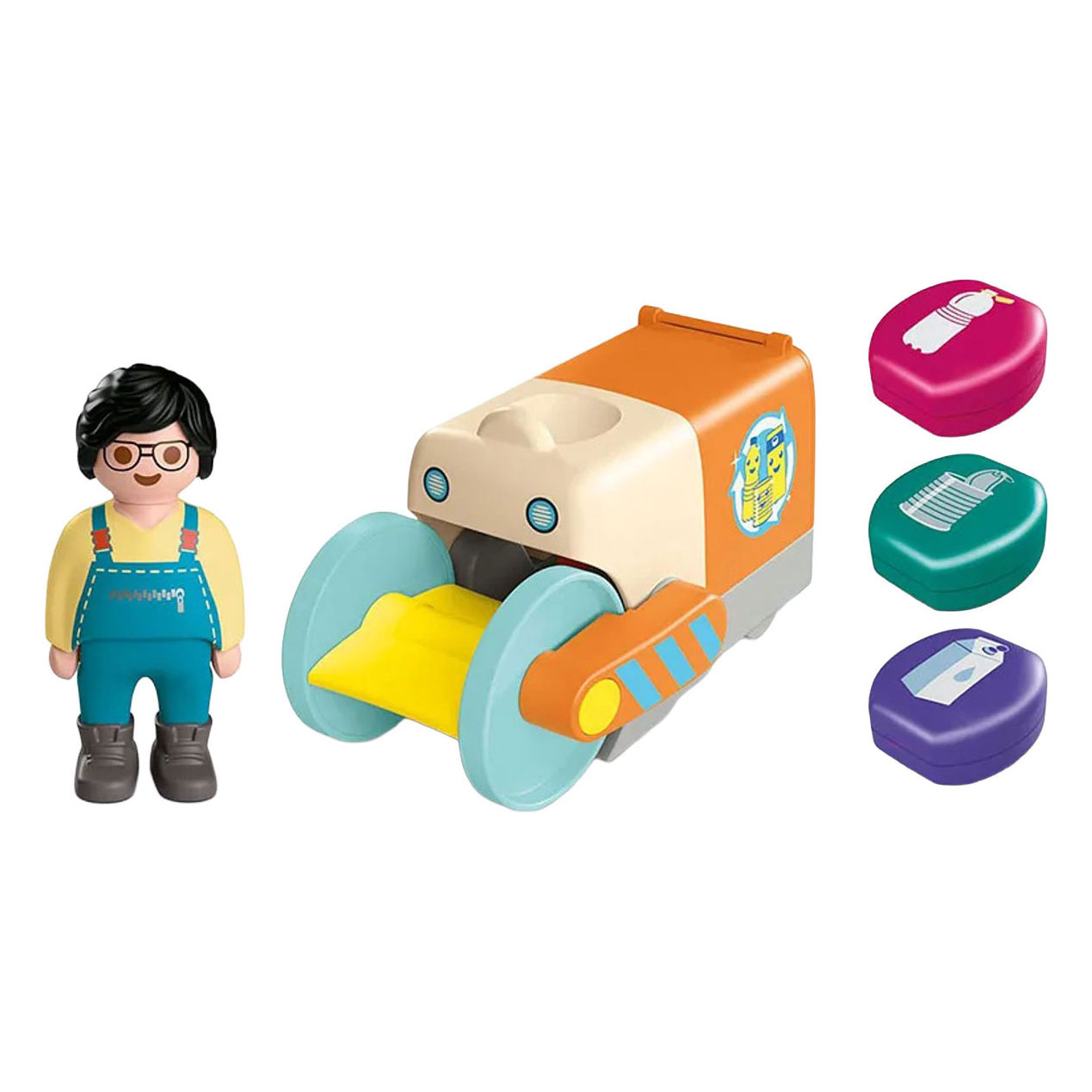 Camion poubelle Playmobil Junior à pousser et à saisir - 71774