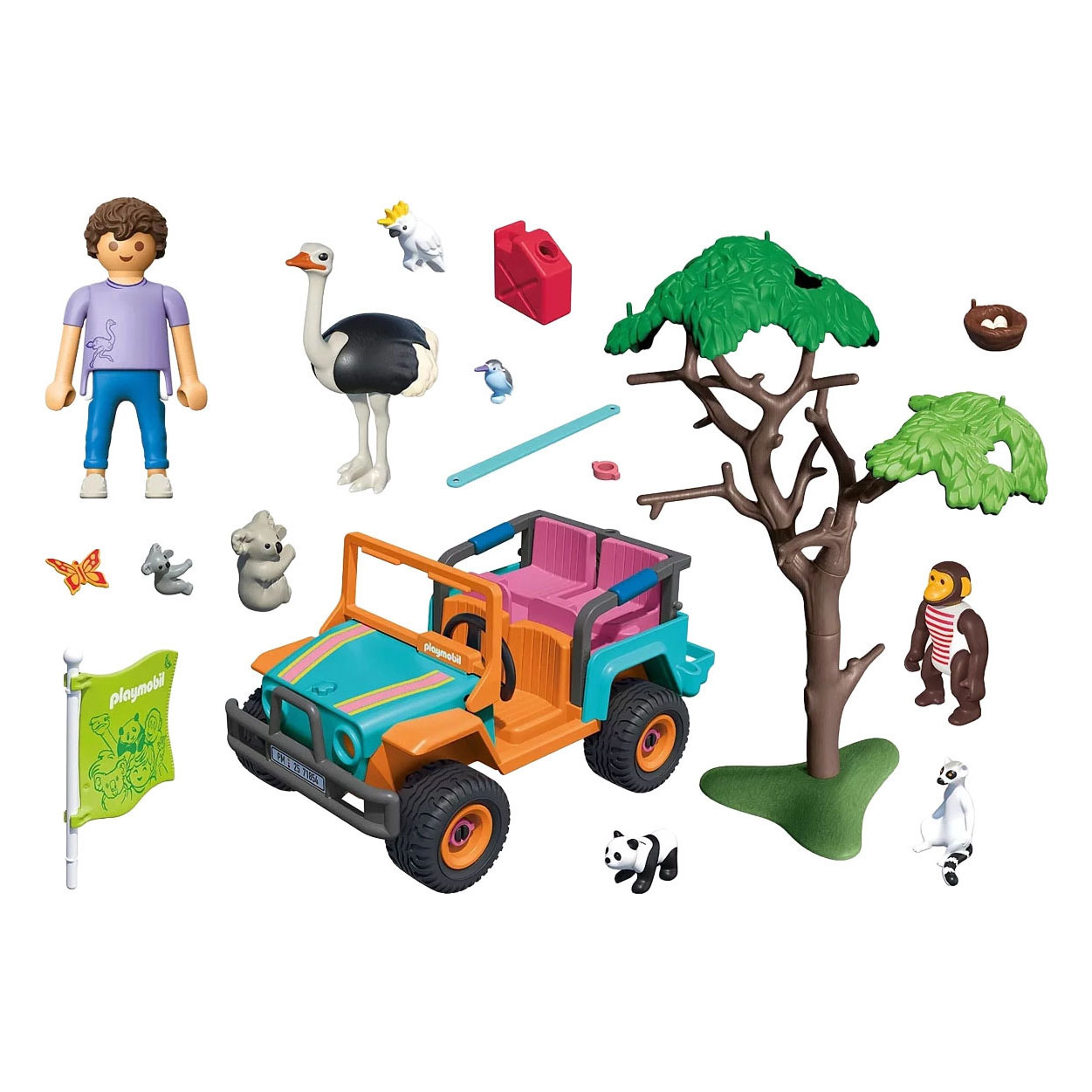 Playmobil Animals & Friends Kleurrijke Terreinwagen - 71855