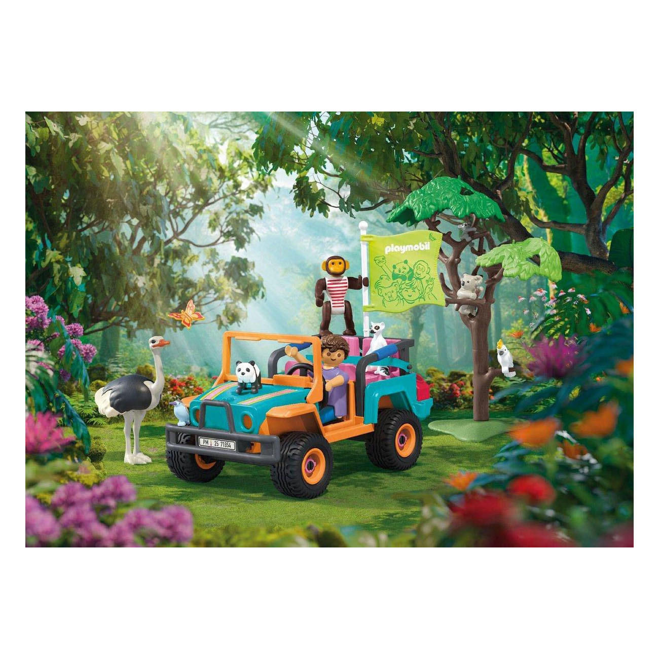 Playmobil Animals & Friends Kleurrijke Terreinwagen - 71855