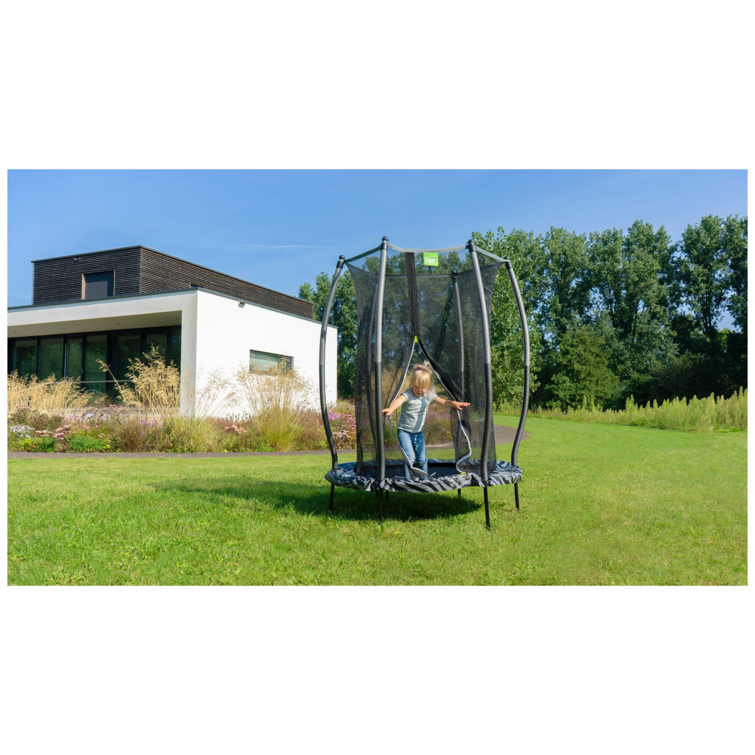 EXIT Tiggy junior trampoline met veiligheidsnet ø140cm - zw