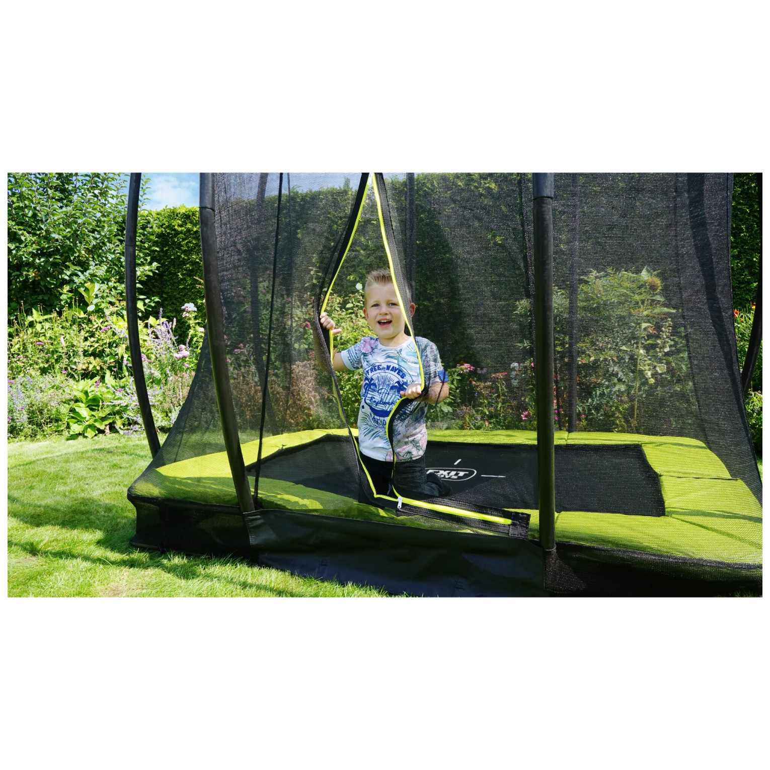 EXIT Silhouette inground trampoline 153x214cm met veiligheid