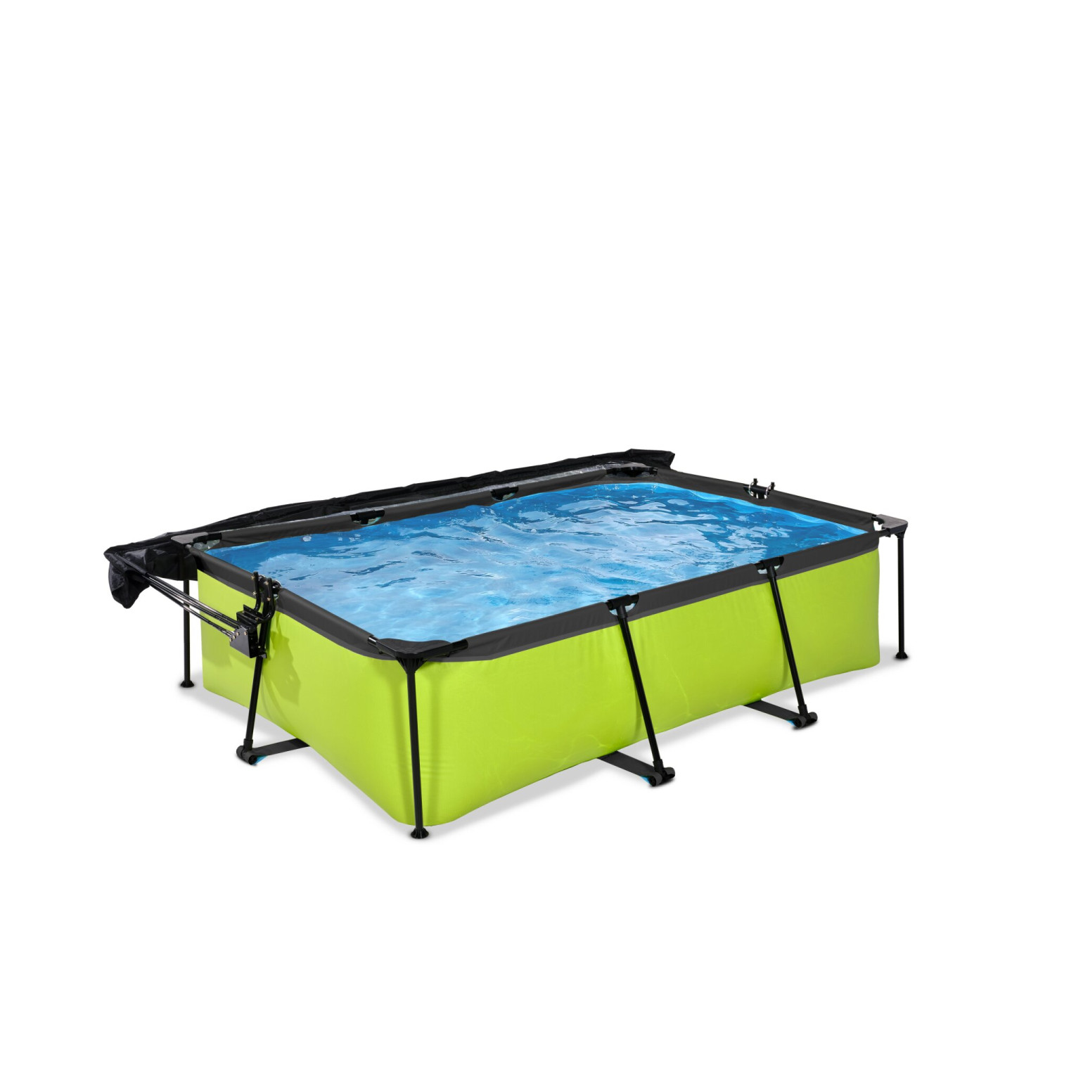 EXIT Lime zwembad 220x150x65cm met filterpomp en schaduwdoek