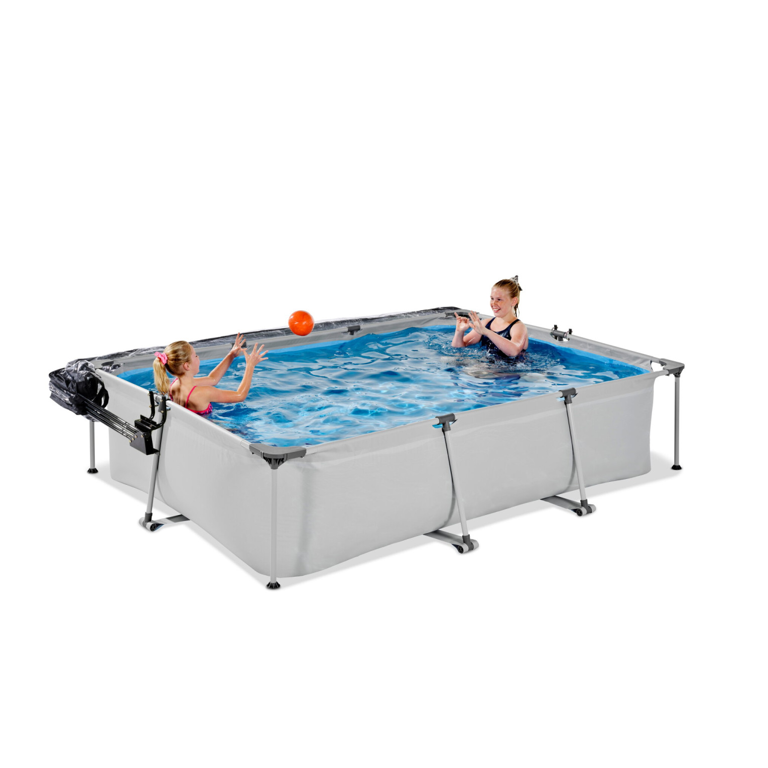 Piscine EXIT Soft Grey 300x200x65cm avec pompe à filtre et couverture