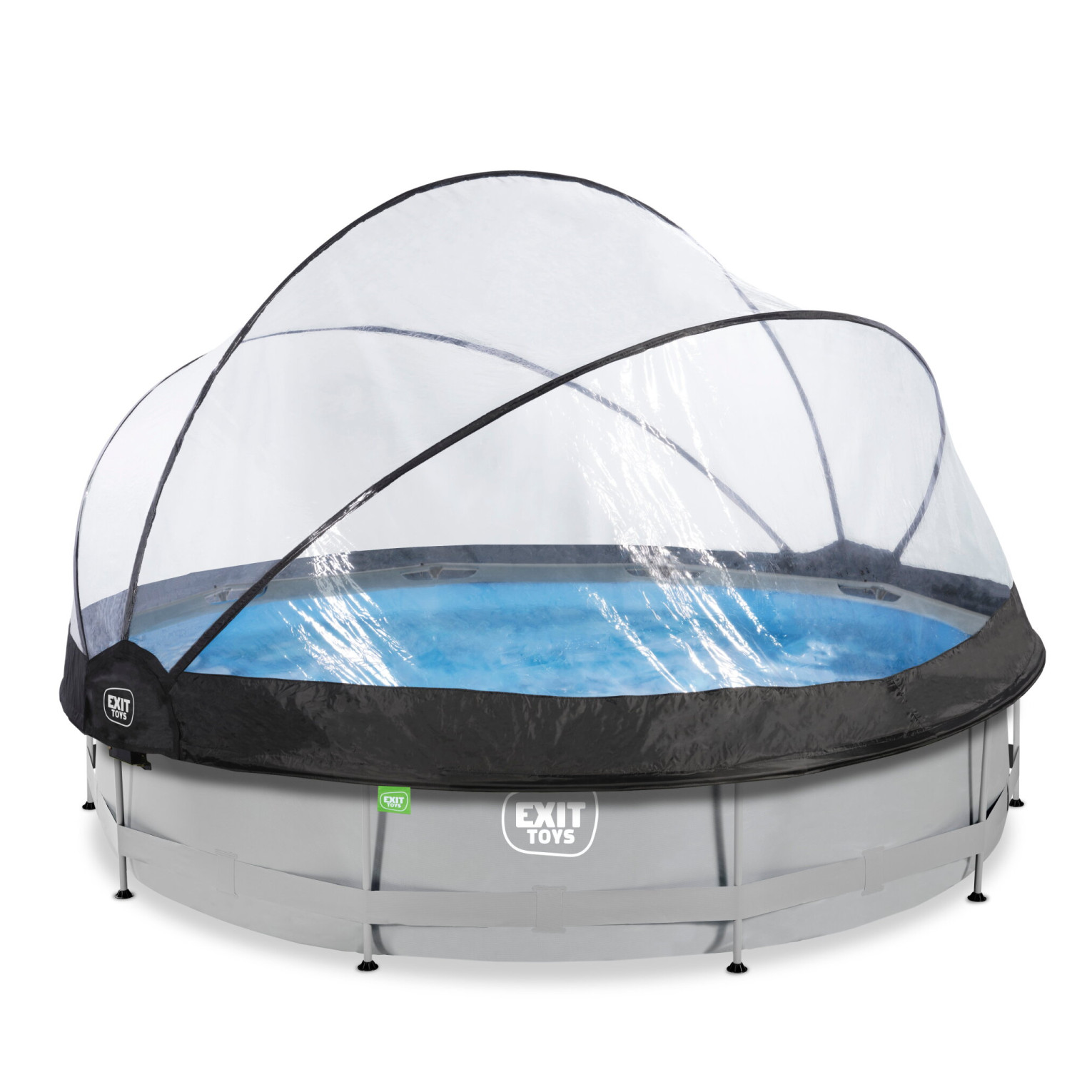 Piscine EXIT Soft Grey ø360x76cm avec pompe de filtration et couverture