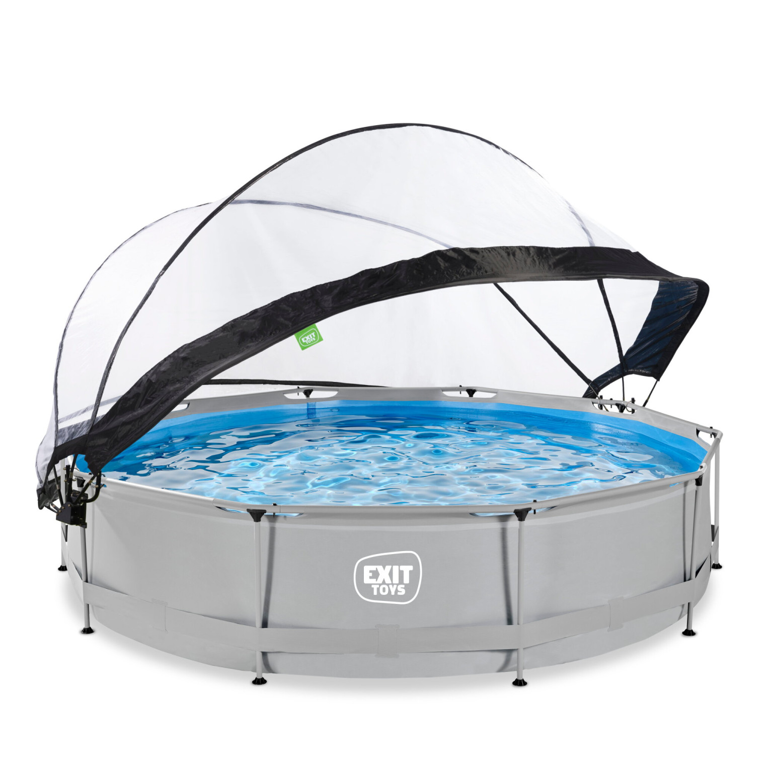 Piscine EXIT Soft Grey ø360x76cm avec pompe de filtration et couverture