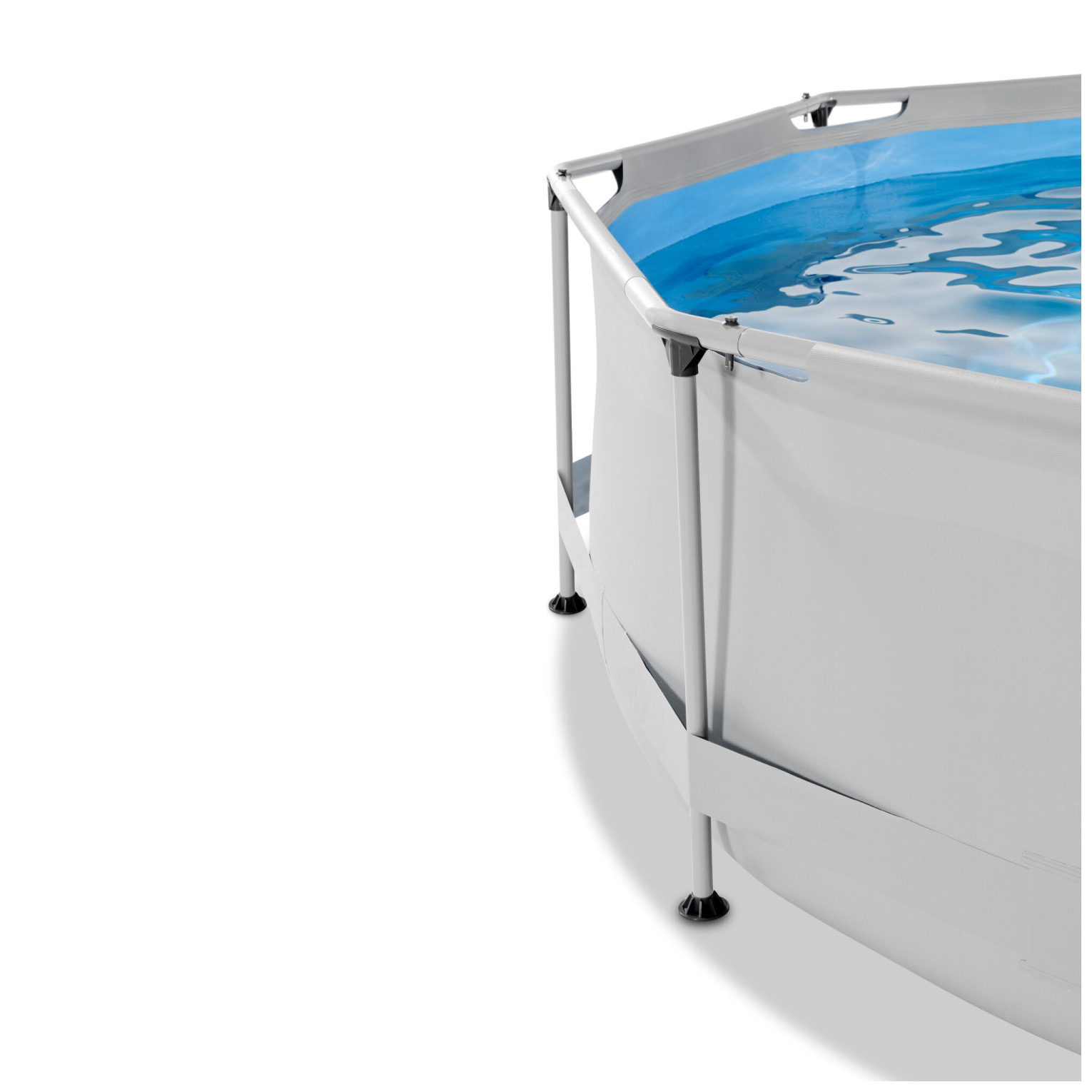 Piscine EXIT Soft Grey ø360x76cm avec pompe de filtration et couverture