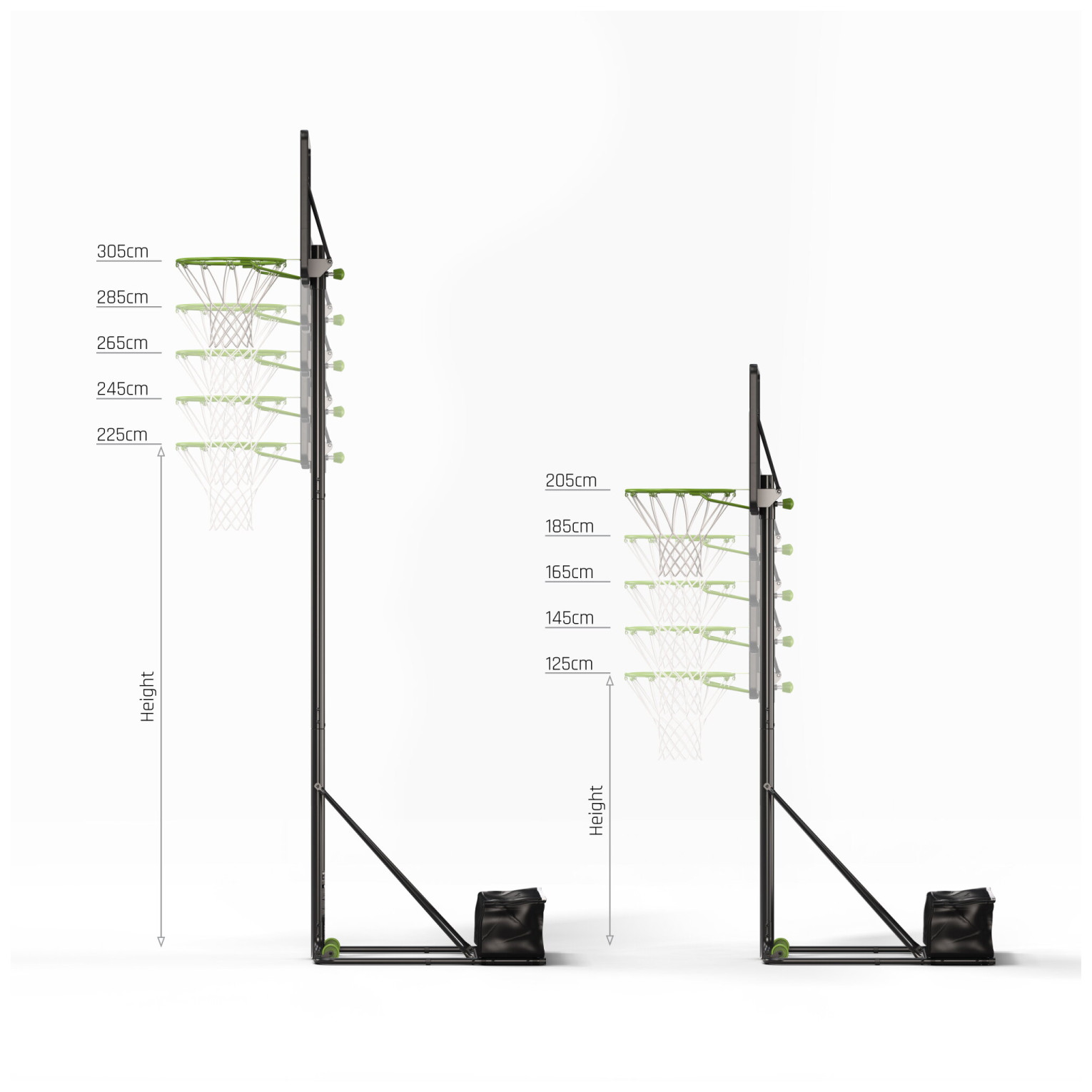 Poteau de basket-ball extensible réglable en hauteur EXIT NovaStar