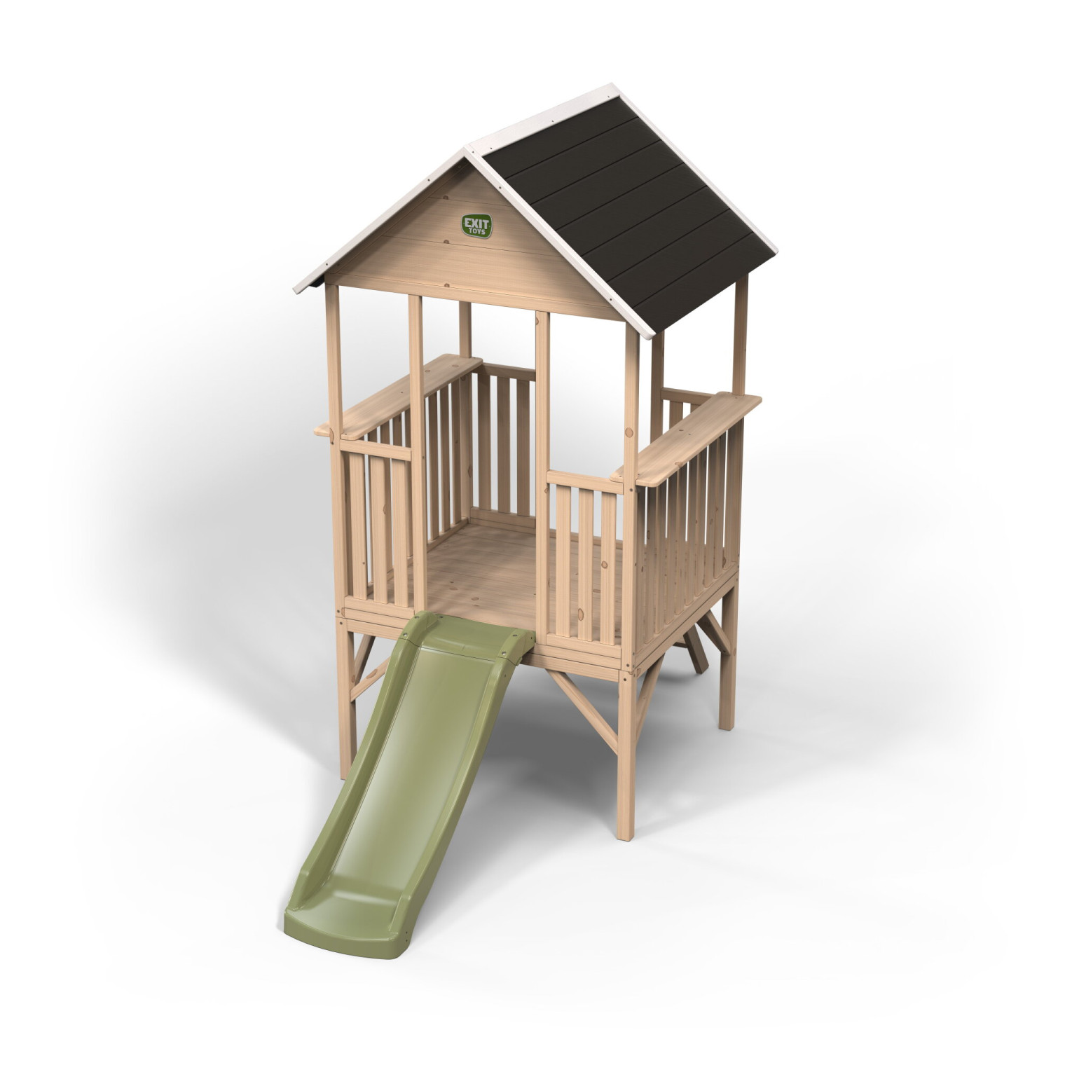 EXIT Panorama 300 houten speelhuis met glijbaan