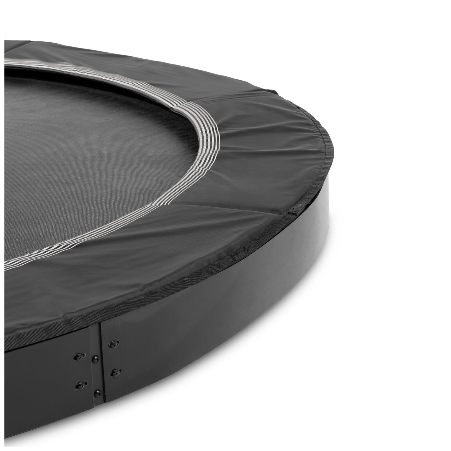 EXIT InTerra groundlevel sports trampoline ø244cm - zwart