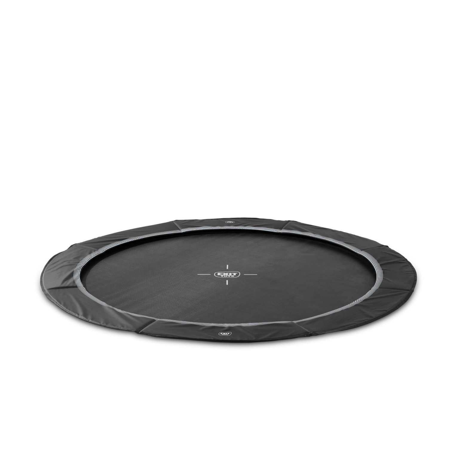 EXIT InTerra groundlevel sports trampoline ø366cm - zwart