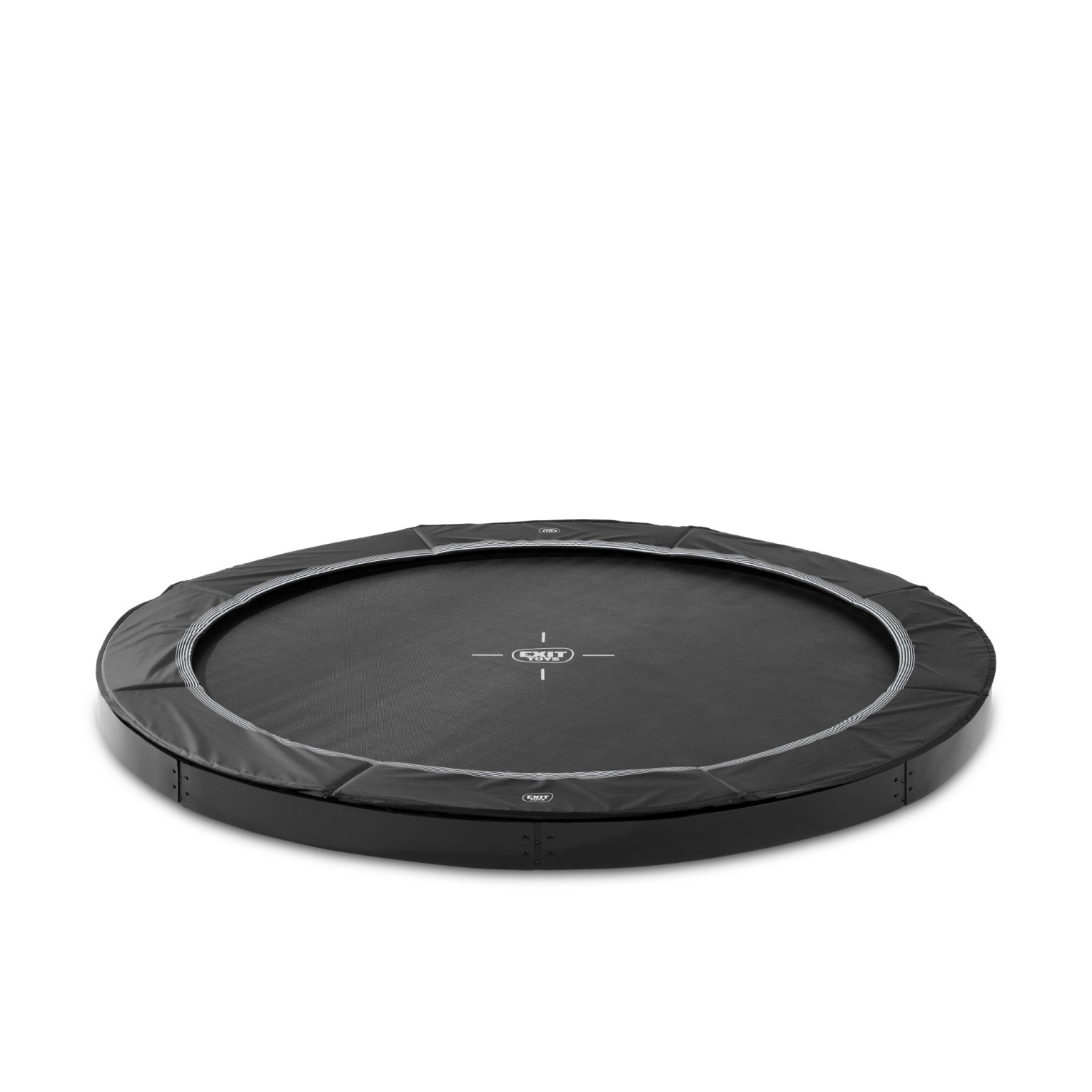 EXIT InTerra groundlevel sports trampoline ø366cm - zwart